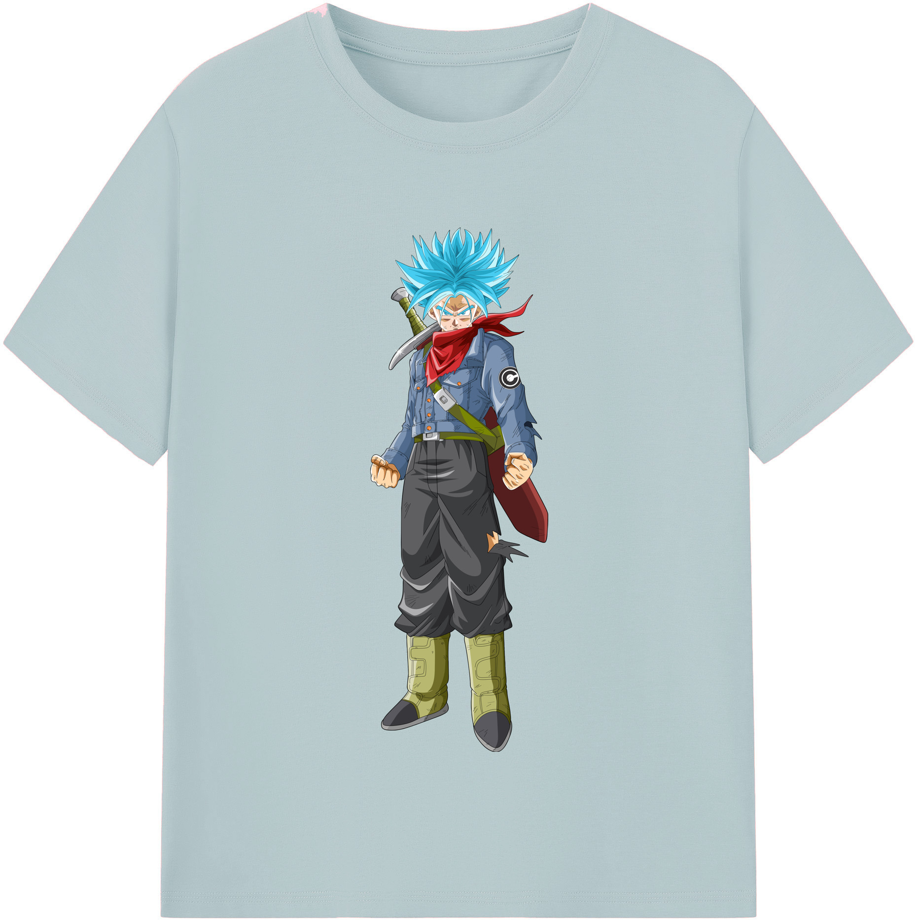 （画像用） ドラゴンボール トランクス（Torankusu）DRAGON BALL Trunks 綿100％半袖Tシャツ（フロントプリント）